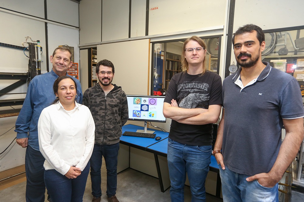 Franco Dedini, Ludmila Silva, Fabrício Leonardo Silva, Jony Eckert e Áquila Chagas (FEM) (esq. para dir.)