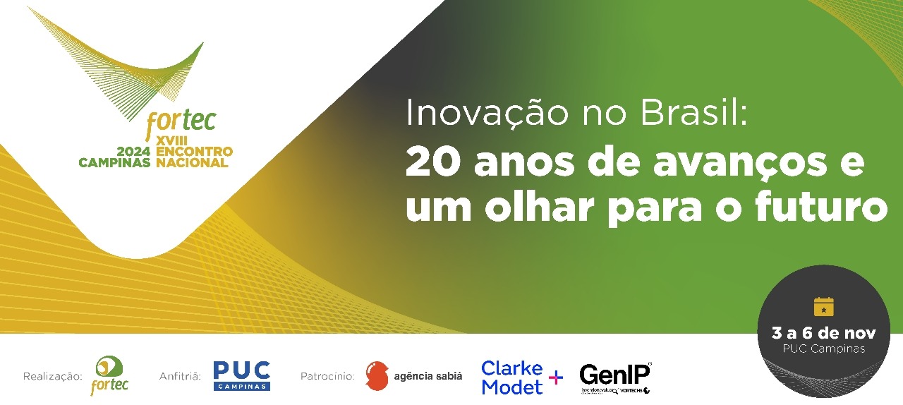 Texto da imagem: Inovação no Brasil: 20 anos de avanços e um olhar para o futuro. Fim da descrição.